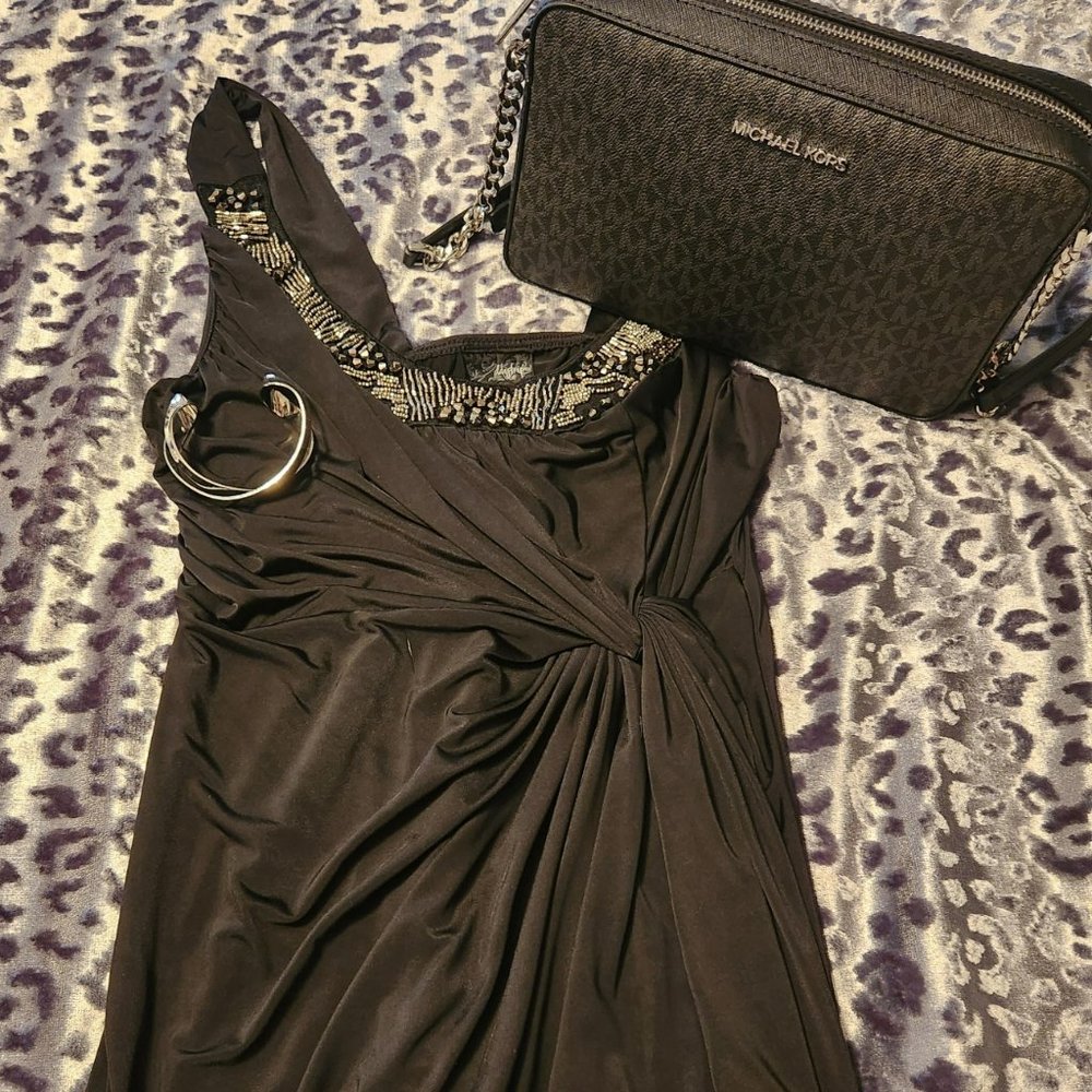 Black embelished top